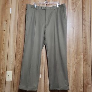 NWT John Henry Pants 42 X 30 Pleats & Cuffs Stoney Gray Wrinkle Resistant